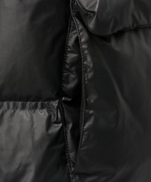Hooded Puffer Duck Down Padding Black