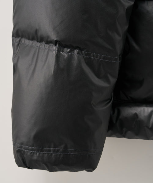 Hooded Puffer Duck Down Padding Black