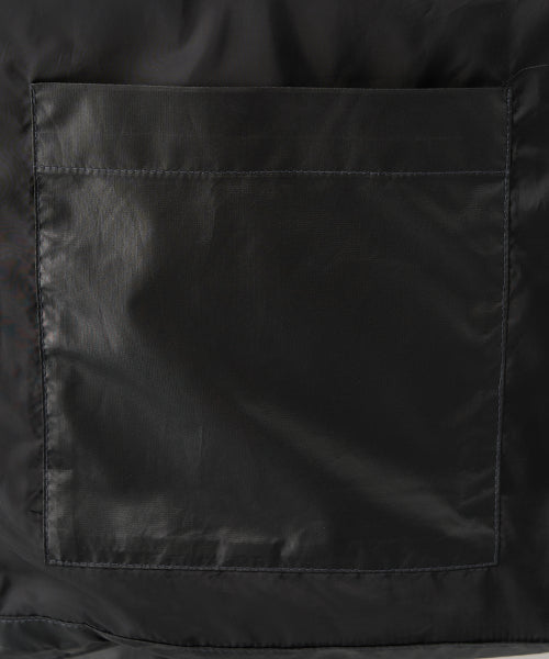 Hooded Puffer Duck Down Padding Black