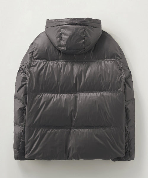 Hooded Puffer Duck Down Padding Charcoal