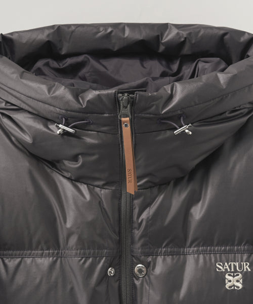 Hooded Puffer Duck Down Padding Charcoal