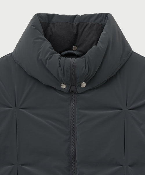 Orta 2-Way Collar Duck Down Padding Charcoal