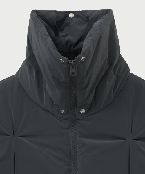 Orta 2-Way Collar Duck Down Padding Charcoal