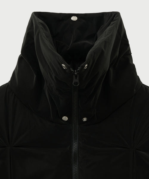 Orta 2-Way Collar Duck Down Padding Black
