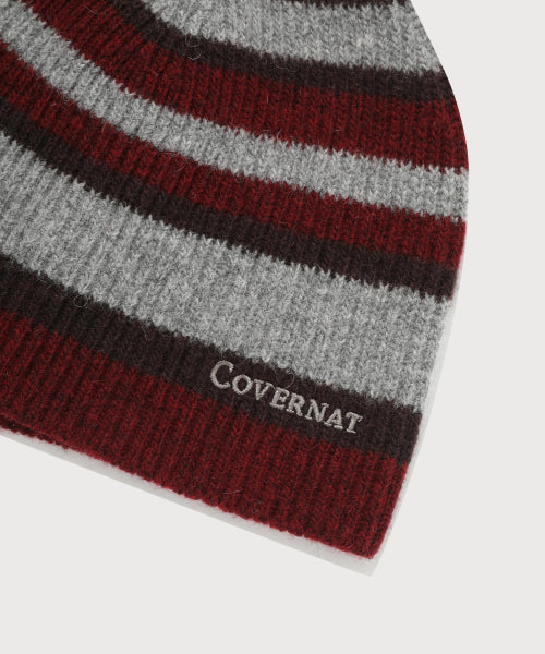 LOGO STRIPE UNCUFFED BEANIE