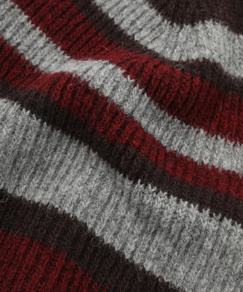 LOGO STRIPE UNCUFFED BEANIE