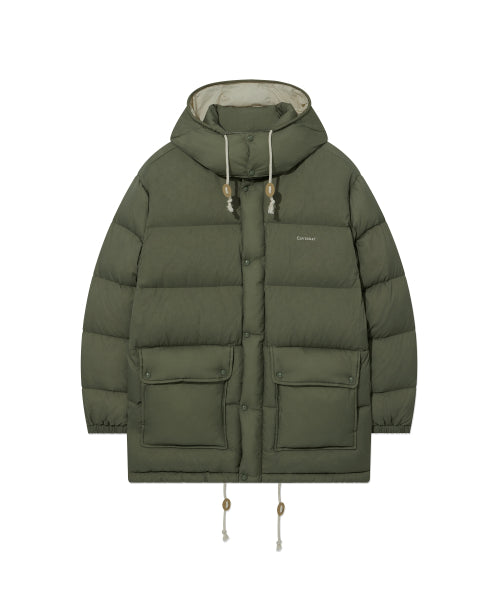 DETACHABLE HOOD MID DOWN JACKET