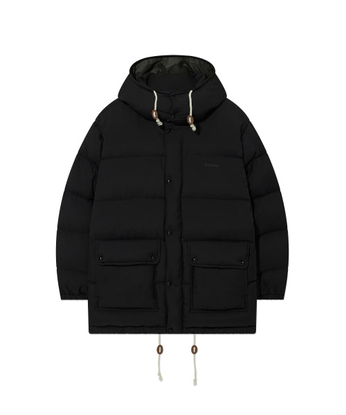 DETACHABLE HOOD MID DOWN JACKET