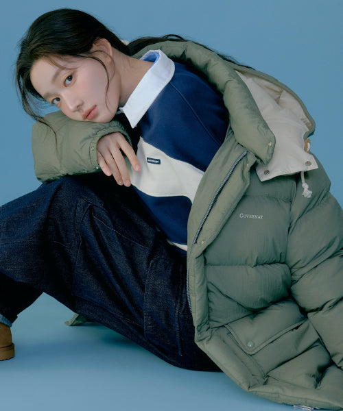 DETACHABLE HOOD MID DOWN JACKET