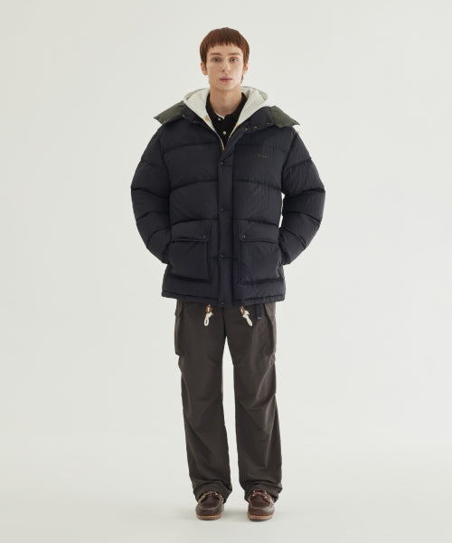 DETACHABLE HOOD MID DOWN JACKET