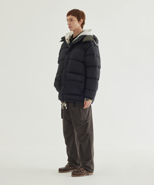 DETACHABLE HOOD MID DOWN JACKET