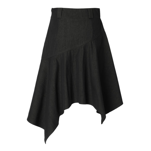 Unbalanced Midi Skirt (black)