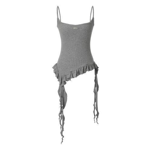 Ruffle Layered Sleeveless (gray)