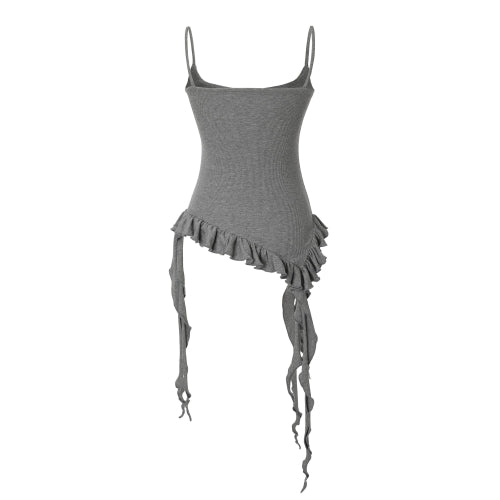 Ruffle Layered Sleeveless (gray)