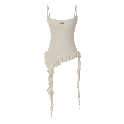 Ruffle Layered Sleeveless (cream)