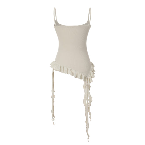 Ruffle Layered Sleeveless (cream)