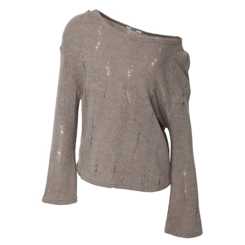 Damage Punching Knit (beige)