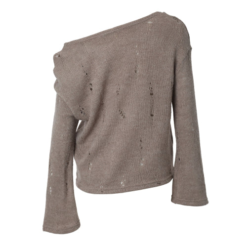 Damage Punching Knit (beige)