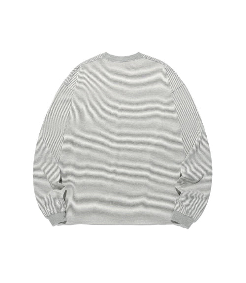 GAKIYA ISAMU STRIPE BIG BIG L/S TEE_GREY(NG2FFUT550C)