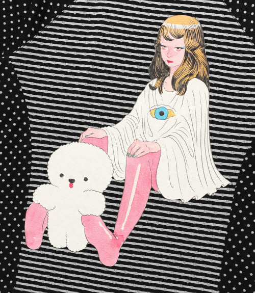 GAKIYA ISAMU STRIPE 3/4 SLEEVE TEE_BLACK(NG2FFUT551C)