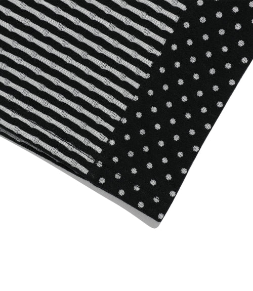 GAKIYA ISAMU STRIPE 3/4 SLEEVE TEE_BLACK(NG2FFUT551C)