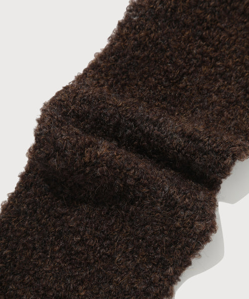 WOMAN CLOVER HEART SLIM BOUCLE MUFFLER