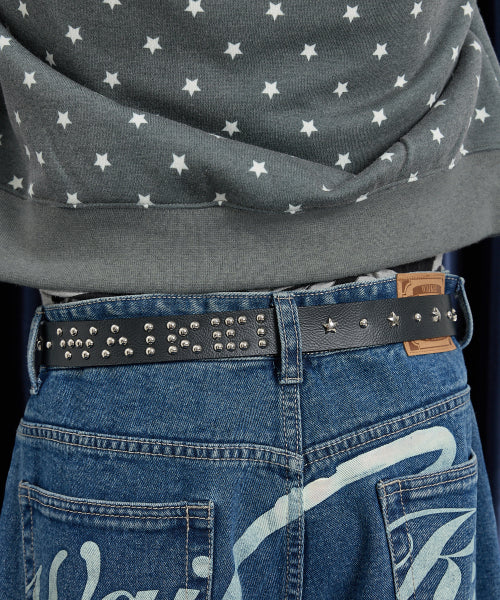 Stud Logo Belt BLACK