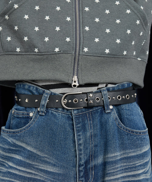 Stud Logo Belt BLACK