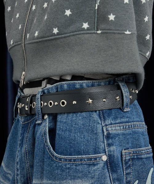 Stud Logo Belt BLACK