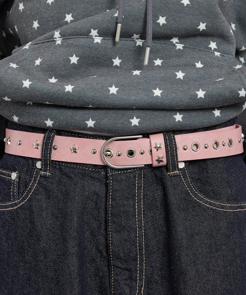 Stud Logo Belt PINK