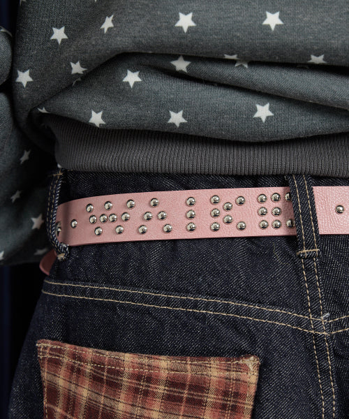 Stud Logo Belt PINK