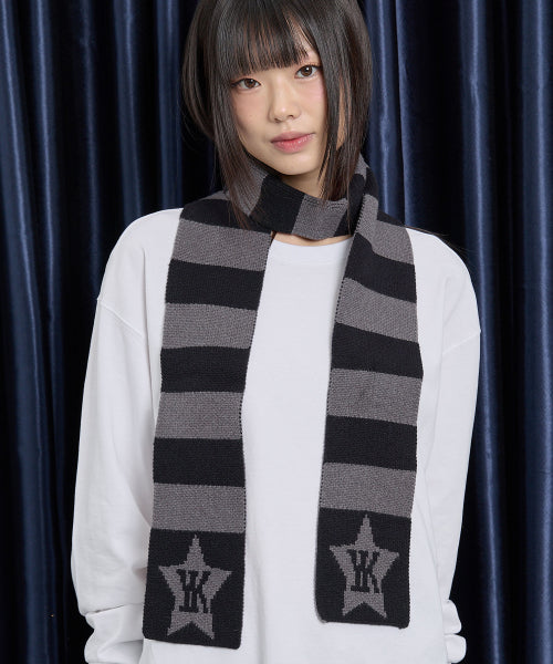 Stripe Star Muffler CHARCOAL