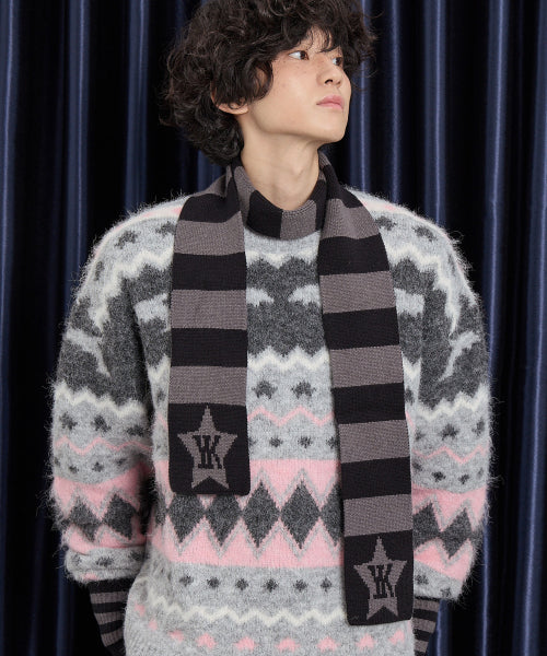 Stripe Star Muffler CHARCOAL