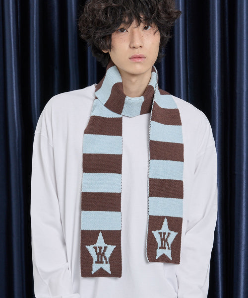 Stripe Star Muffler SKYBLUE