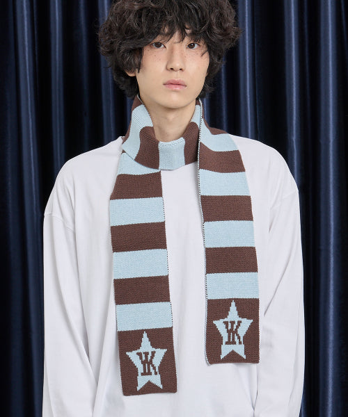 Stripe Star Muffler SKYBLUE