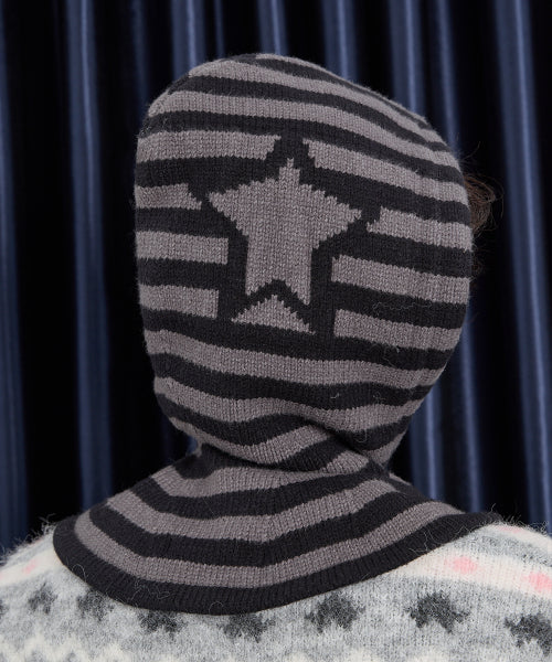 Stripe Star Balaclava CHARCOAL