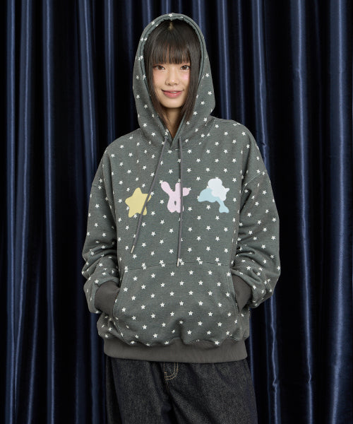 Spray Star Dolphin Hoody DOT BLACK