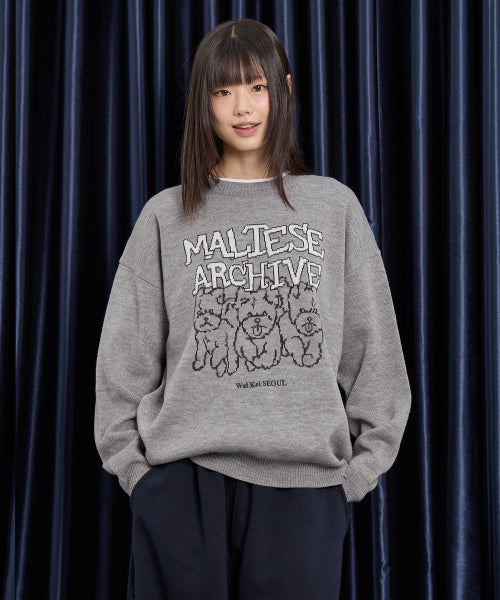 Maltese Archive Line Graphic Knit ver.2 GREY