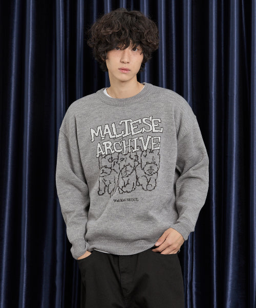 Maltese Archive Line Graphic Knit ver.2 GREY