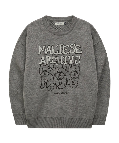 Maltese Archive Line Graphic Knit ver.2 GREY