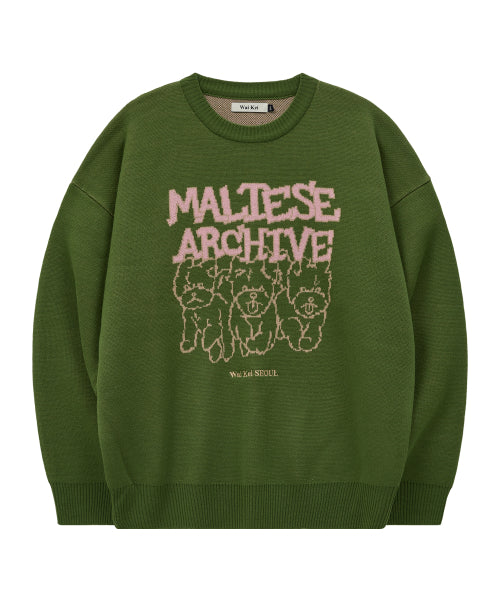 Maltese Archive Line Graphic Knit Ver.2 GREEN
