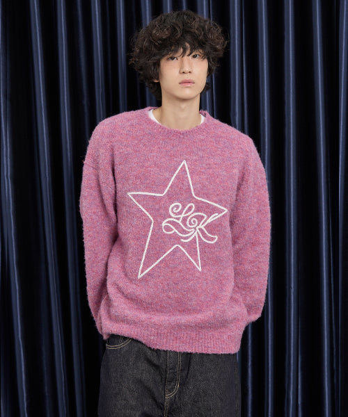 Star Line Boucle Knit PINK