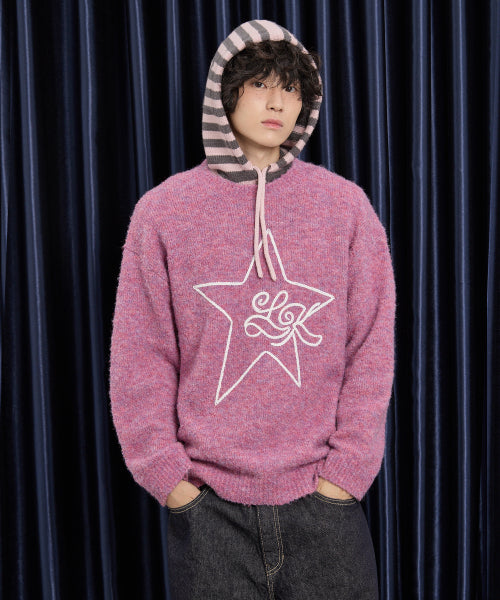 Star Line Boucle Knit PINK