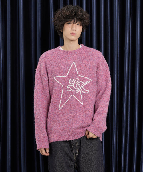 Star Line Boucle Knit PINK