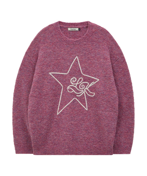 Star Line Boucle Knit PINK