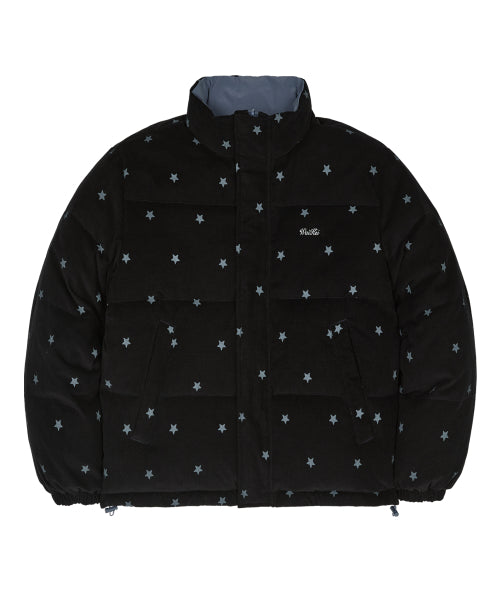Star Logo Riversible Corduroy Short Padding BLACK