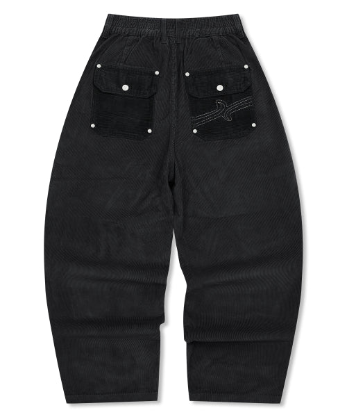 XP311 Flap Balloon Corduroy Pants (BLACK)