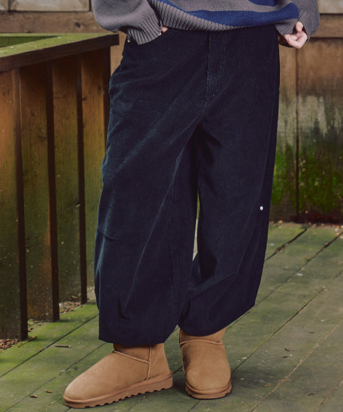 XP311 Flap Balloon Corduroy Pants (BLACK)