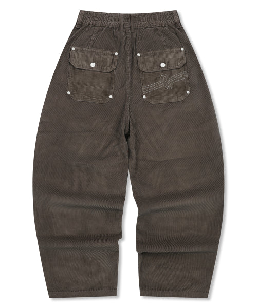 XP311 Flap Balloon Corduroy Pants (BROWN)