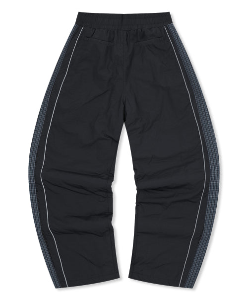 XP312 Check Nylon Quilting Padding Pants (BLACK)